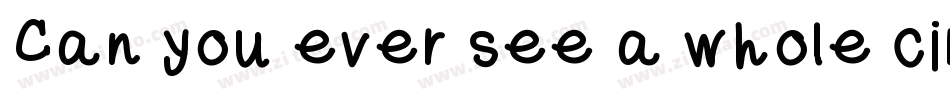 Can you ever see a whole circle字体转换